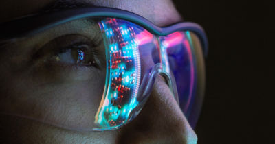 Technology reflection in glasses